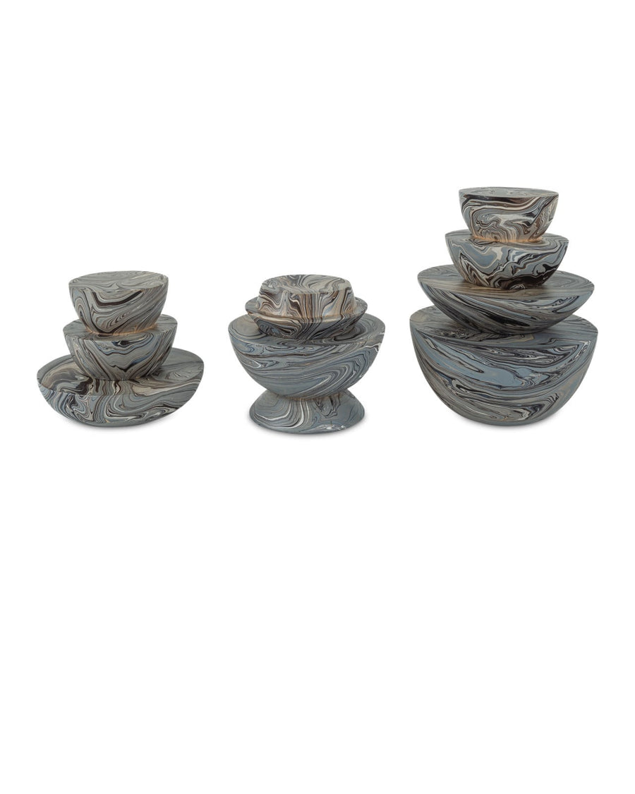 Boxes Marbleized Stacking Box Set of 3