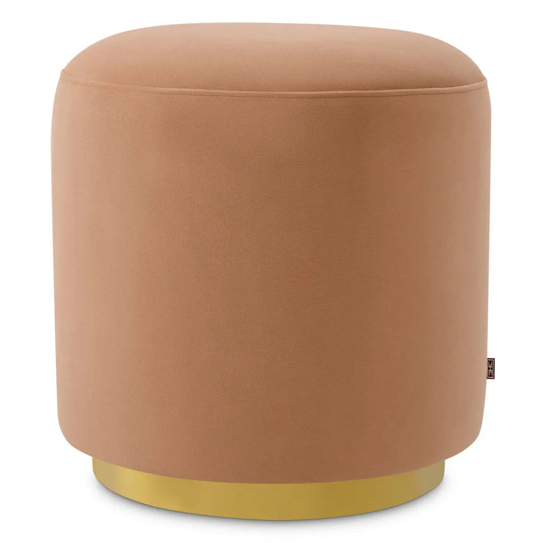 Dining Stool Greer Savona Camel Brushed Brass Finish - image 1