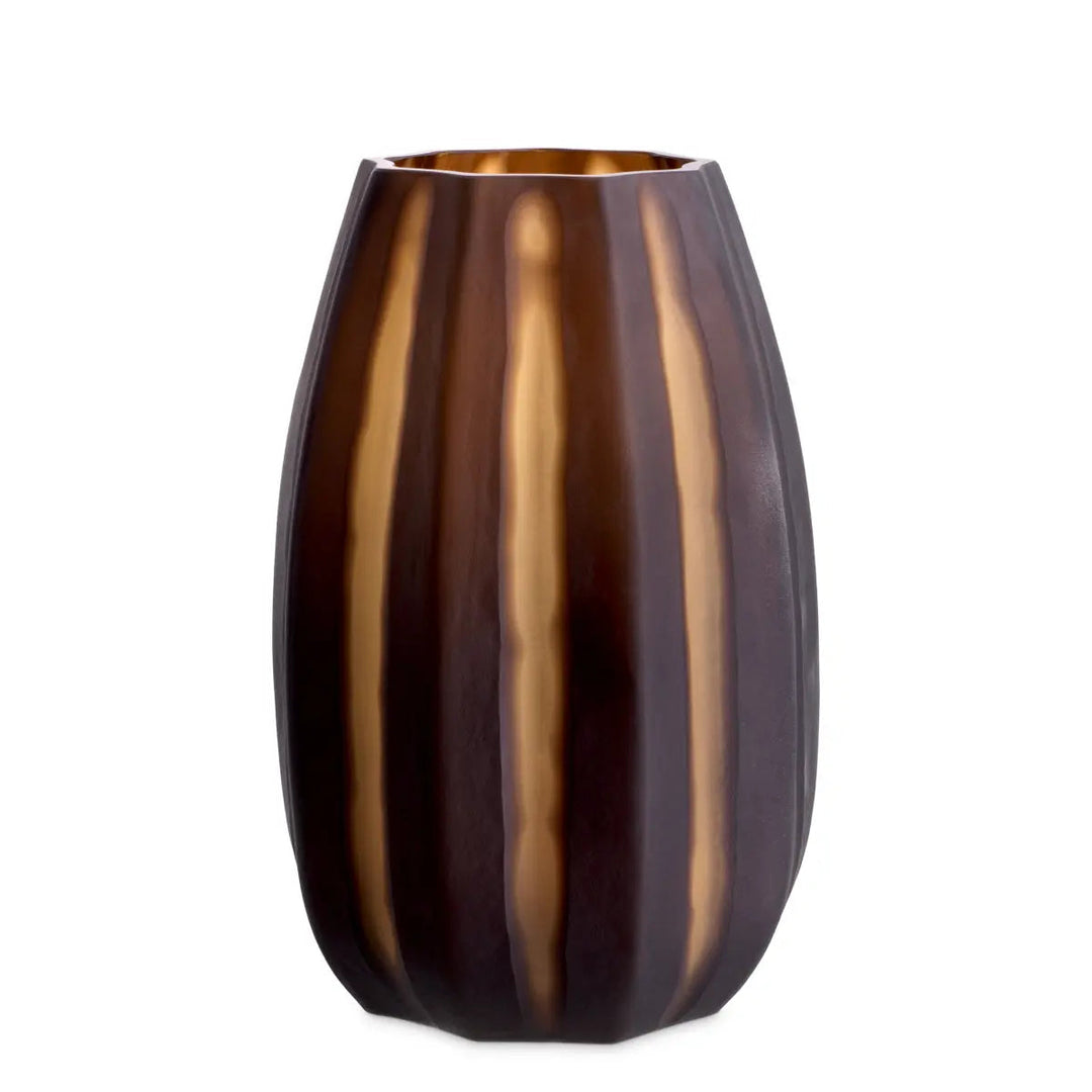 Vase Tiara S Dark Brown Glass - image 1