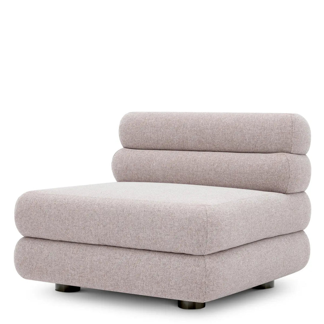Outdoor Modular Sofa Malaga Mauritius Light Grey - Middle - image 1