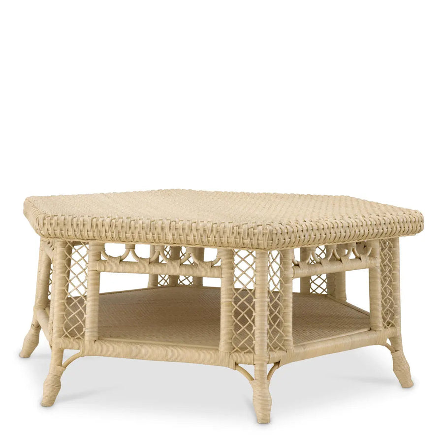 Coffee Table Saba Hexagon Natural Rattan - image 1
