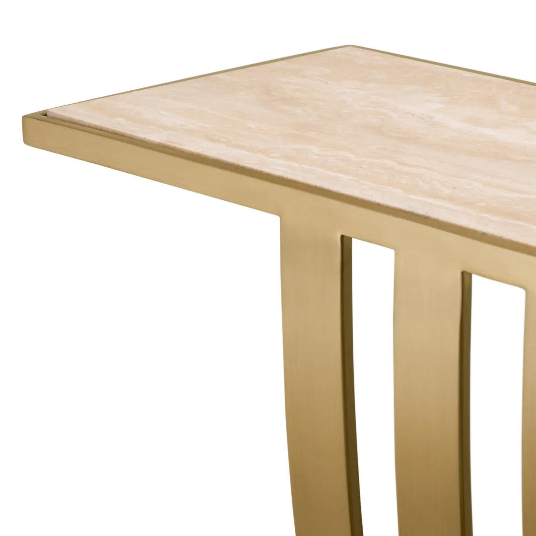 Console Table Beau Deco Brushed Brass Finish - image 4
