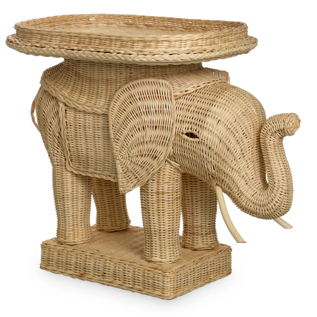 Side Table Elephant Natural Rattan - image 2