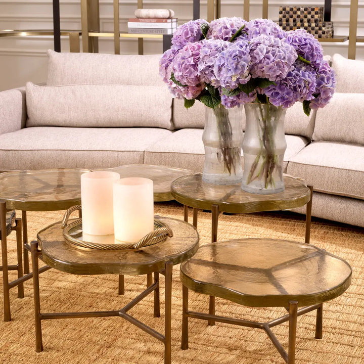 Coffee Table Baldovini Handmade Glass Set Of 3 - image 2