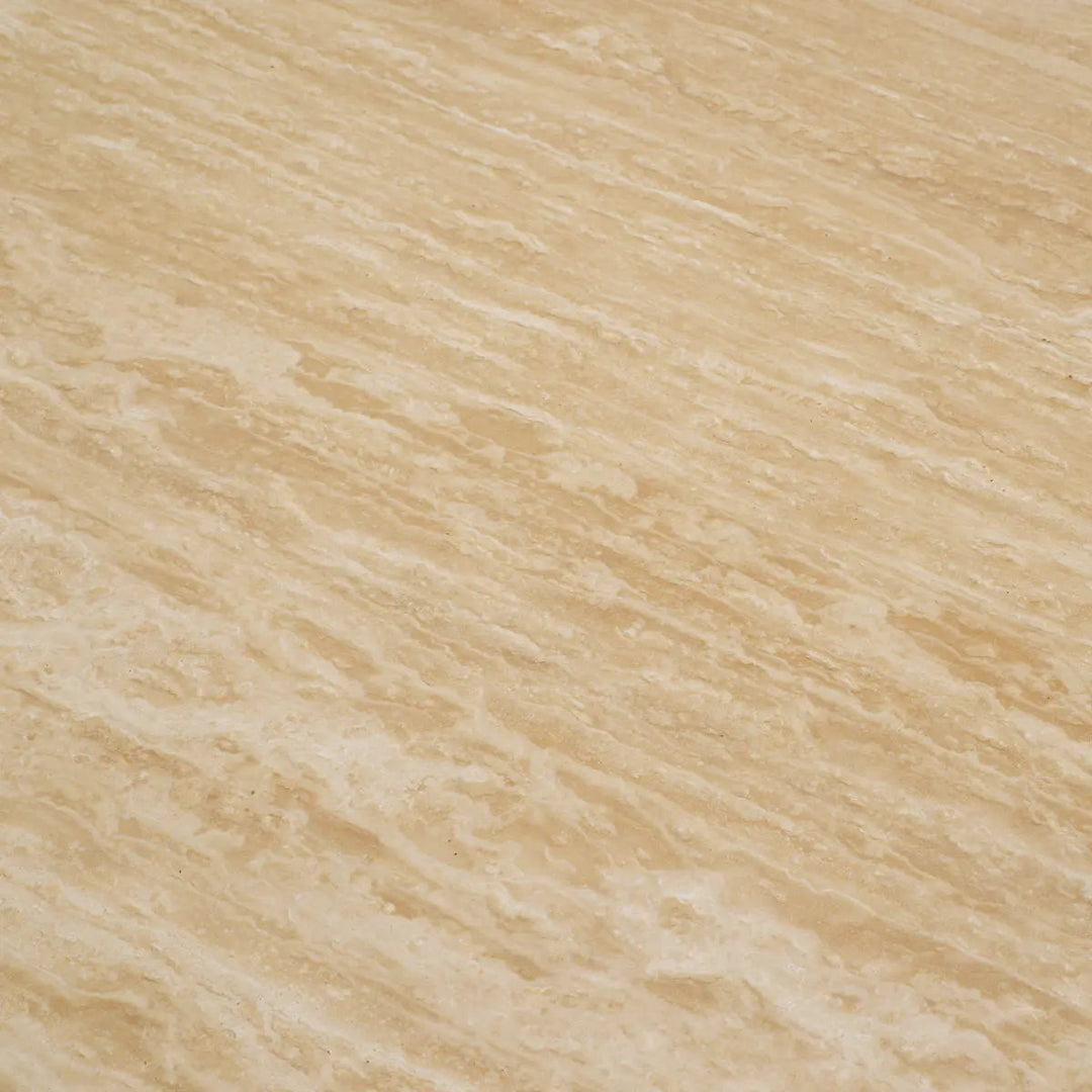 Dining Table Nathan Brushed Brass Finish Travertine - image 5