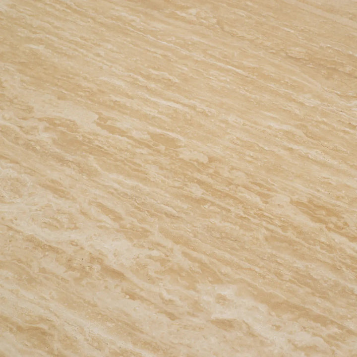 Dining Table Nathan Brushed Brass Finish Travertine - image 5