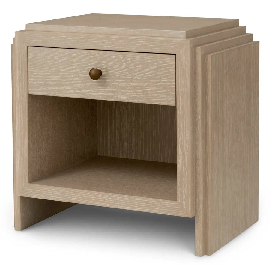 Nightstand Artdeco Washed Oak Veneer - image 1