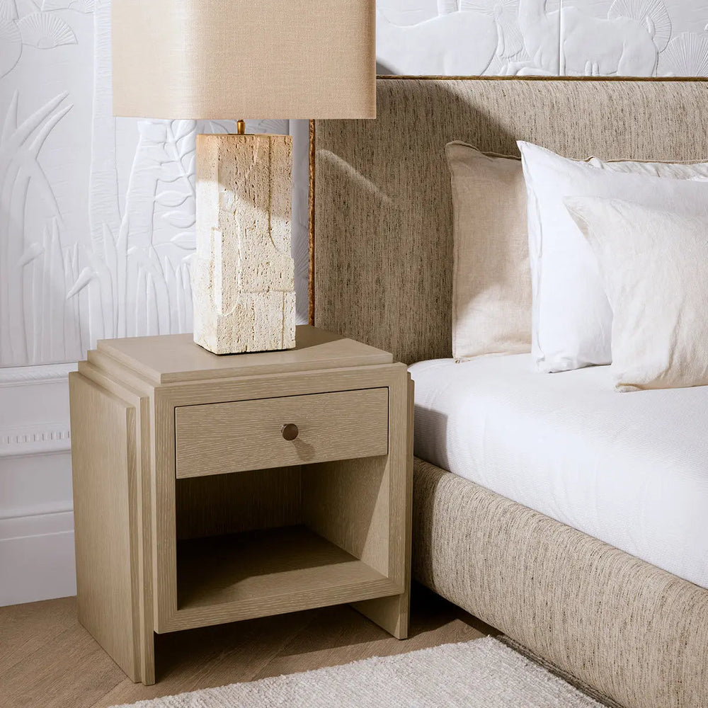 Nightstand Artdeco Washed Oak Veneer - image 2