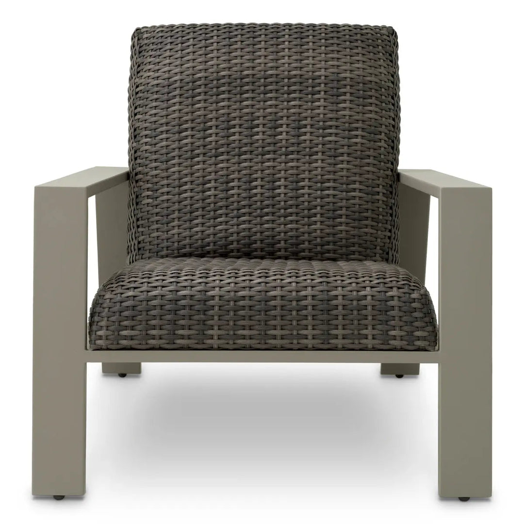 Outdoor Chair Belle Vue Grey Finish Grey Faux Rattan - image 3