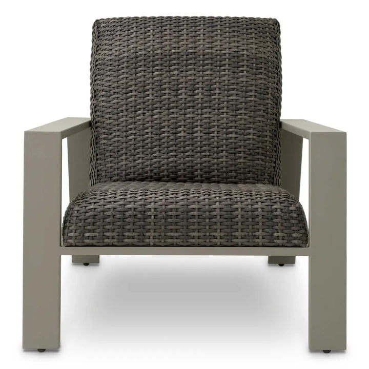 Outdoor Chair Belle Vue Grey Finish Grey Faux Rattan - image 3
