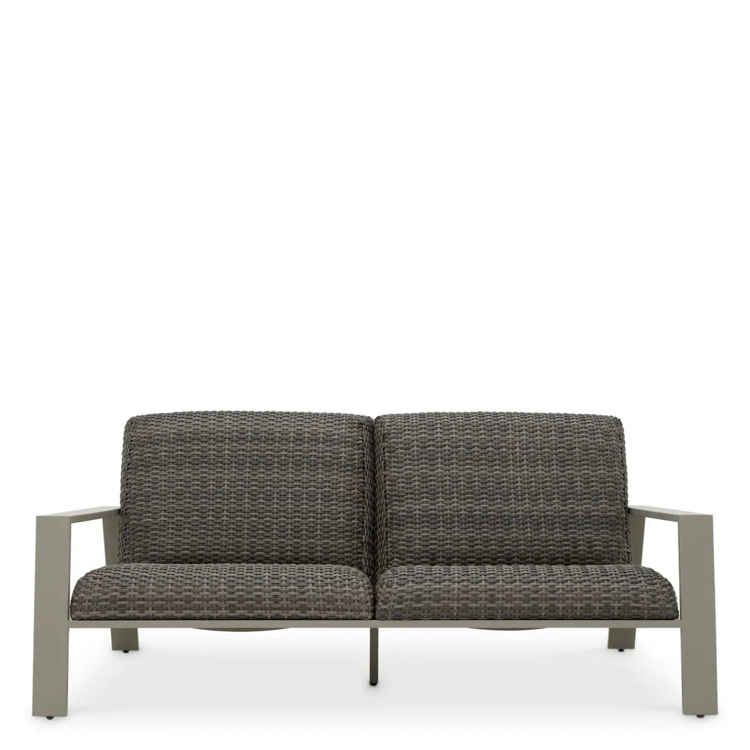 Outdoor Sofa Belle Vue Grey Finish Grey Faux Rattan - image 3