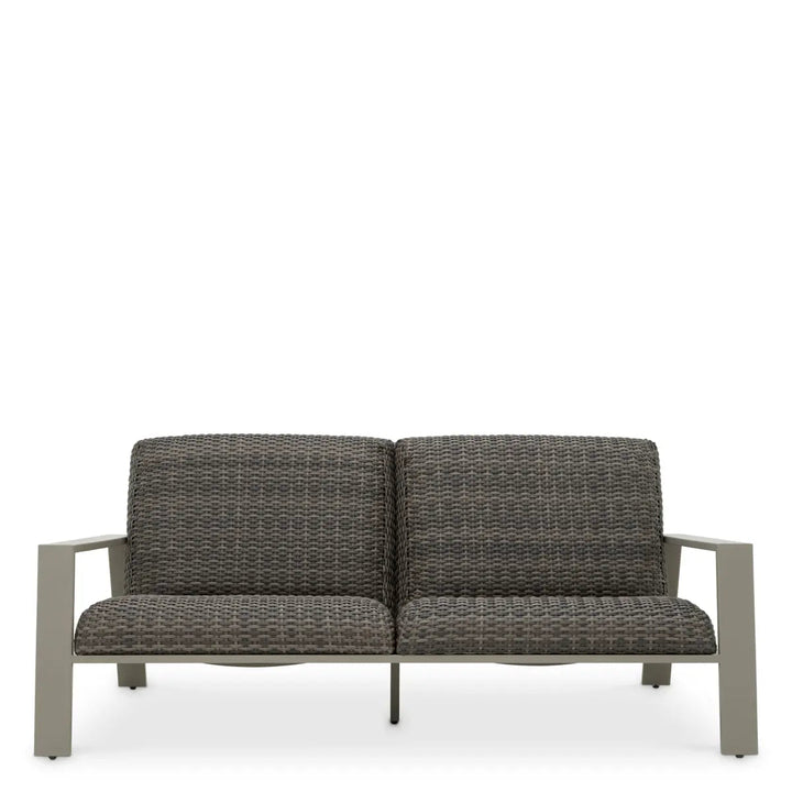 Outdoor Sofa Belle Vue Grey Finish Grey Faux Rattan - image 3