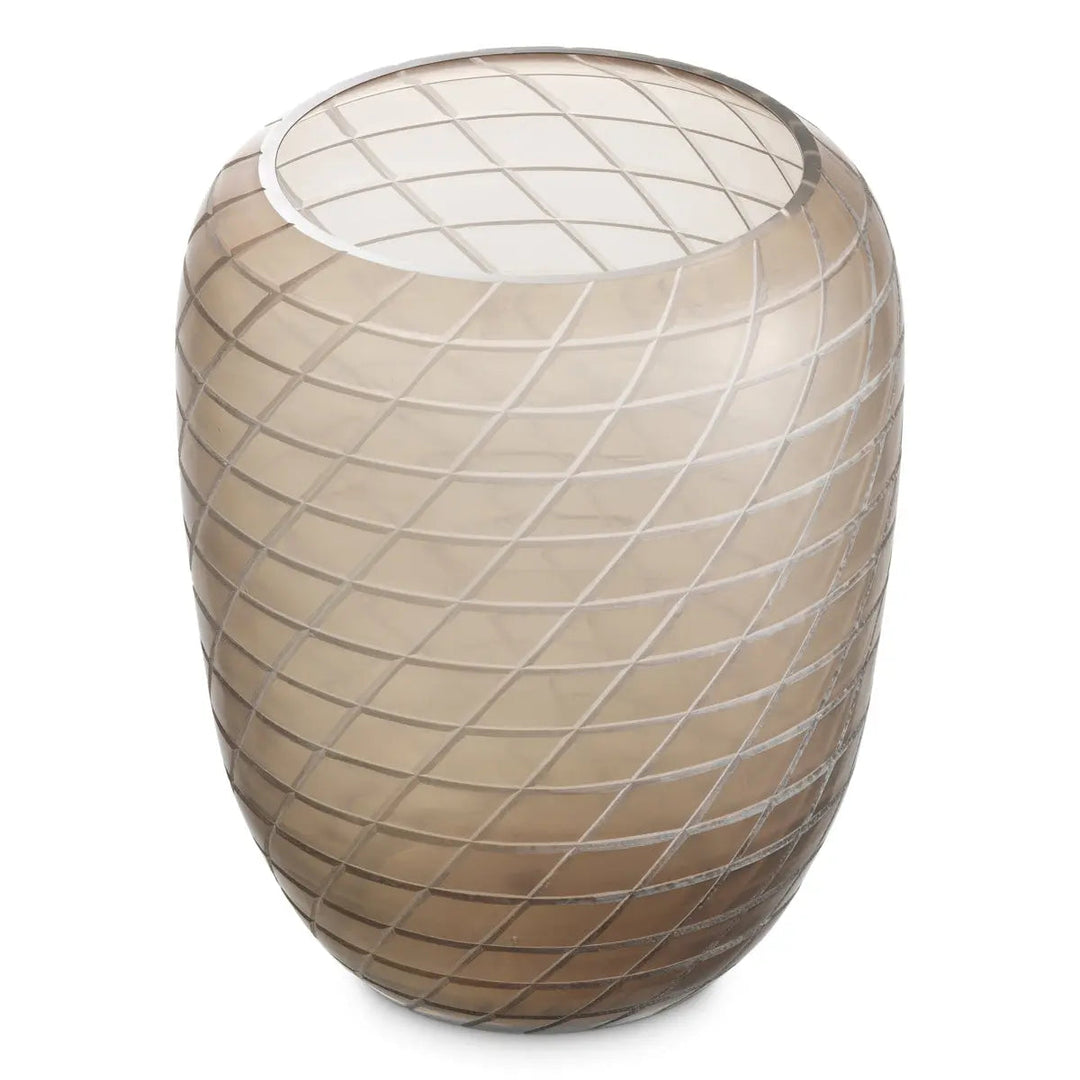 Vase Tarano L Matte Sand Color Glass - image 3