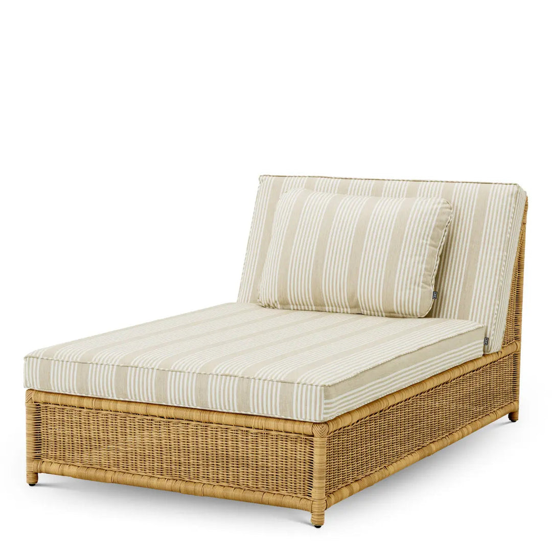 Outdoor Modular Daybed Hampton Single Faux Rattan Saville Beige - image 1