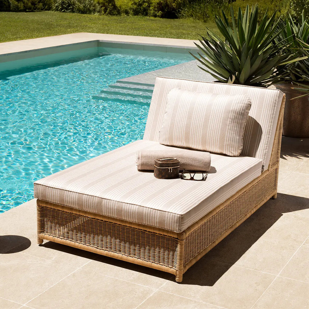 Outdoor Modular Daybed Hampton Single Faux Rattan Saville Beige - image 2
