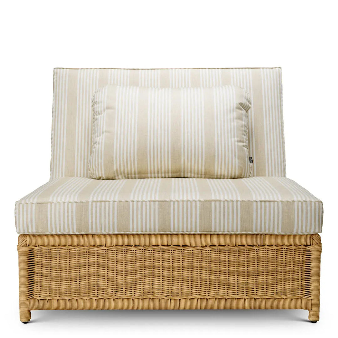 Outdoor Modular Chair Hampton Faux Rattan Saville Beige - image 3