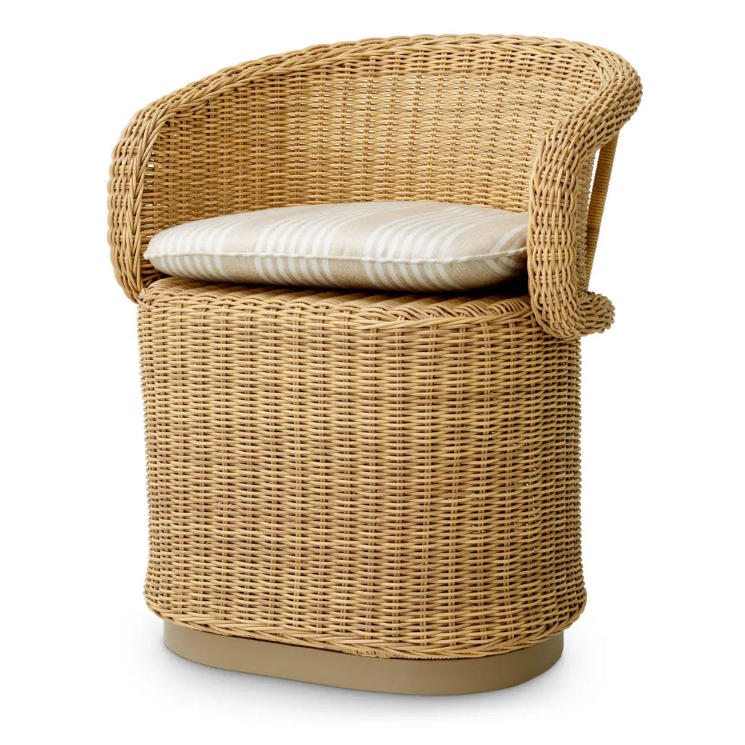 Outdoor Dining Chair San Remo Faux Rattan Saville Beige - image 1
