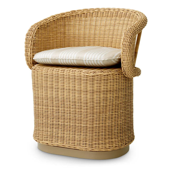 Outdoor Dining Chair San Remo Faux Rattan Saville Beige - image 1