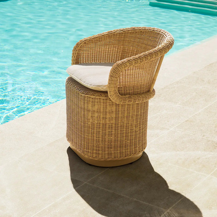 Outdoor Dining Chair San Remo Faux Rattan Saville Beige - image 2