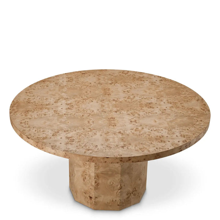 Dining Table Kingsgrove Light Brown Mappa Burl Wood Veneer - image 3