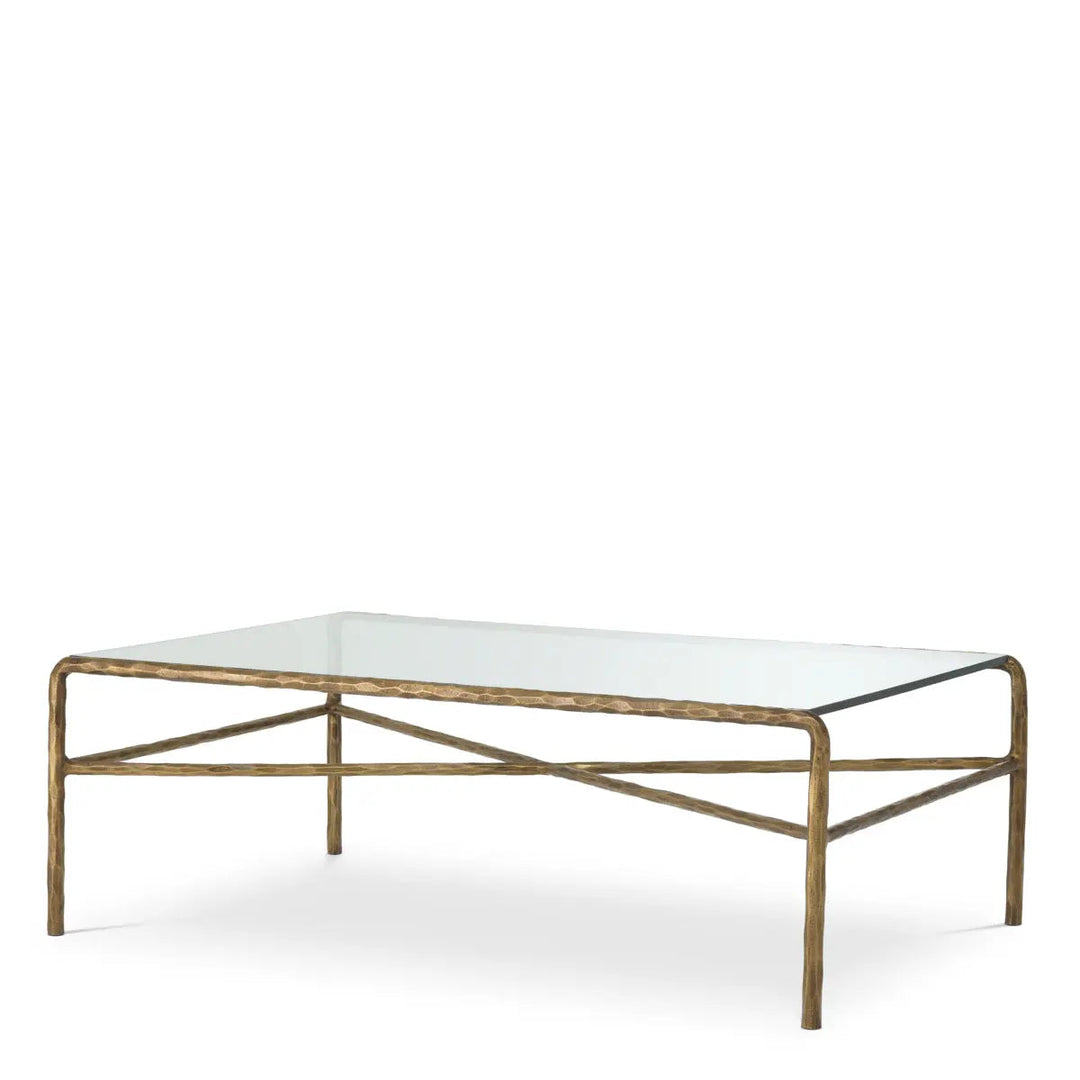 Coffee Table Xandria Vintage Brass Finish - image 1