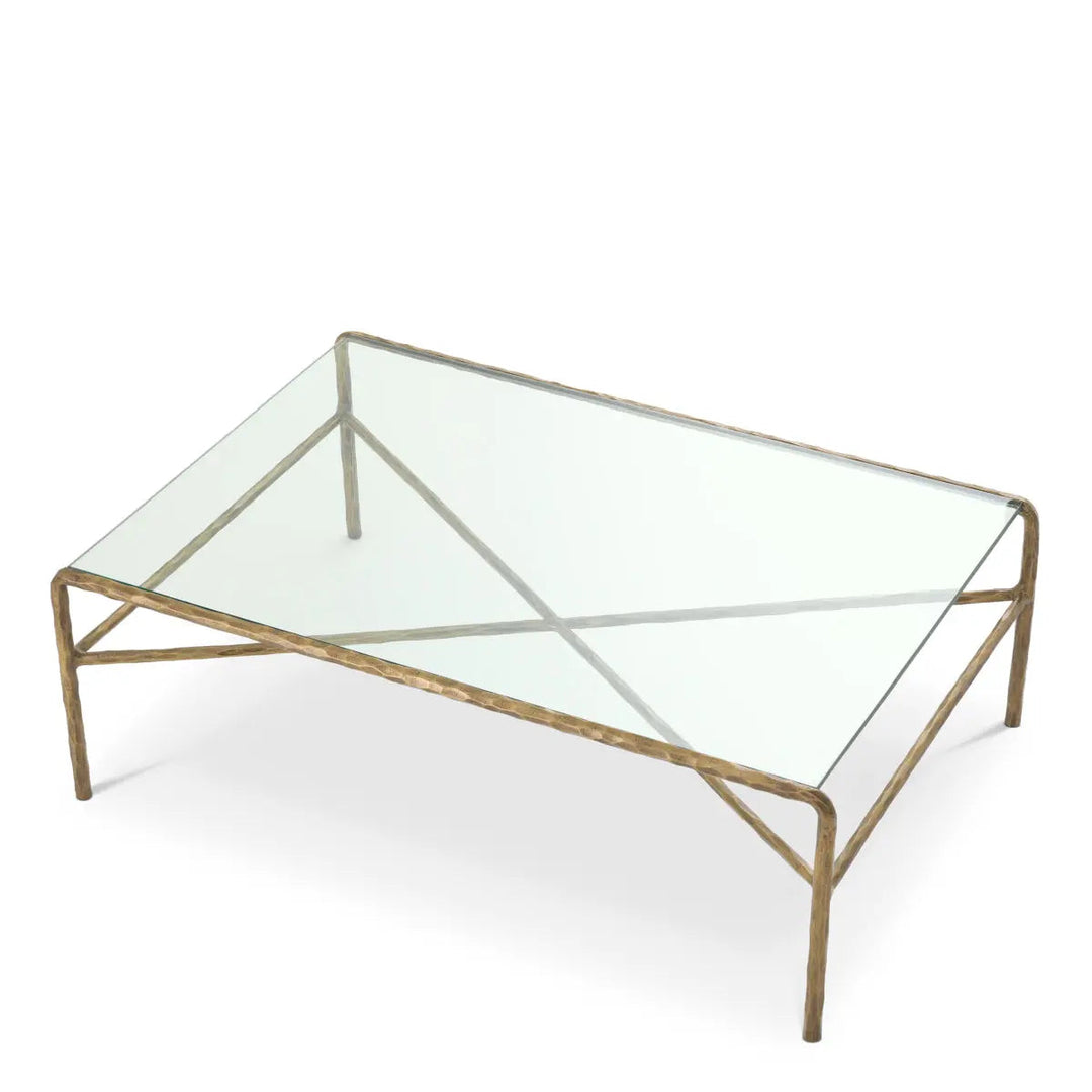 Coffee Table Xandria Vintage Brass Finish - image 3