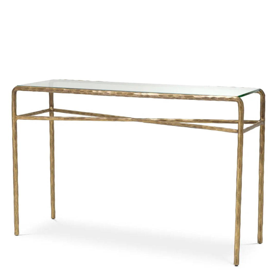 Console Table Xandria Vintage Brass Finish - image 1