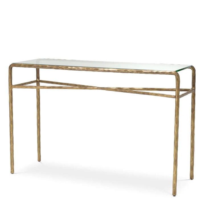 Console Table Xandria Vintage Brass Finish - image 1