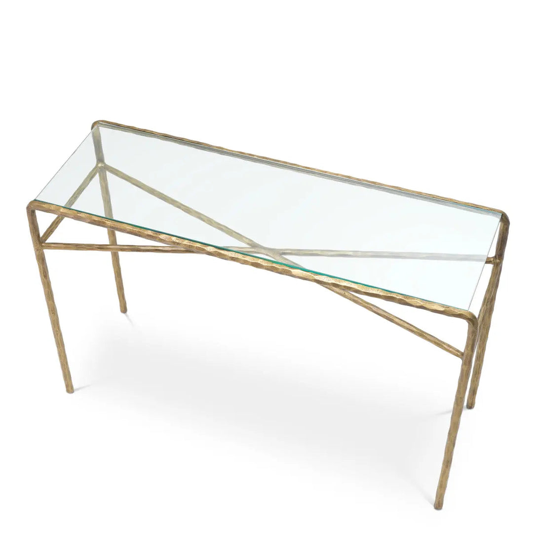 Console Table Xandria Vintage Brass Finish - image 3