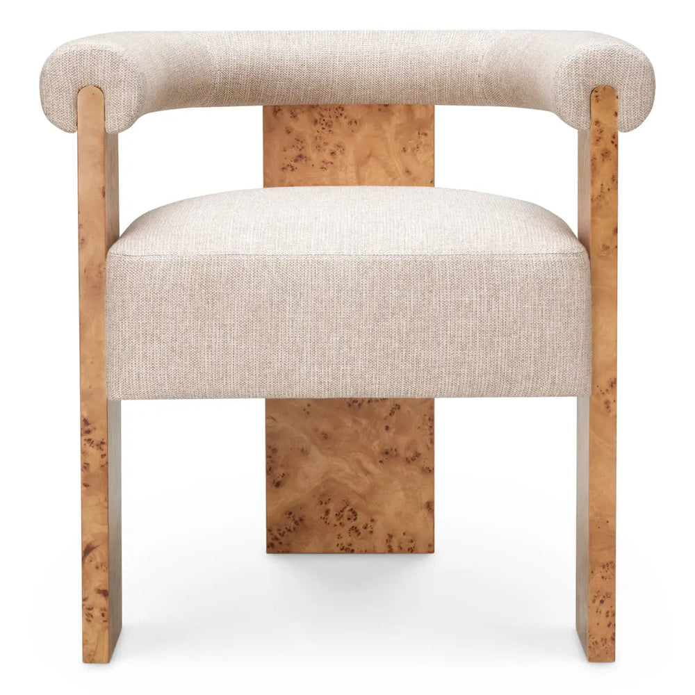 Dining Chair Percy Light Brown Mappa Burl Veneer Loki Natural - image 2