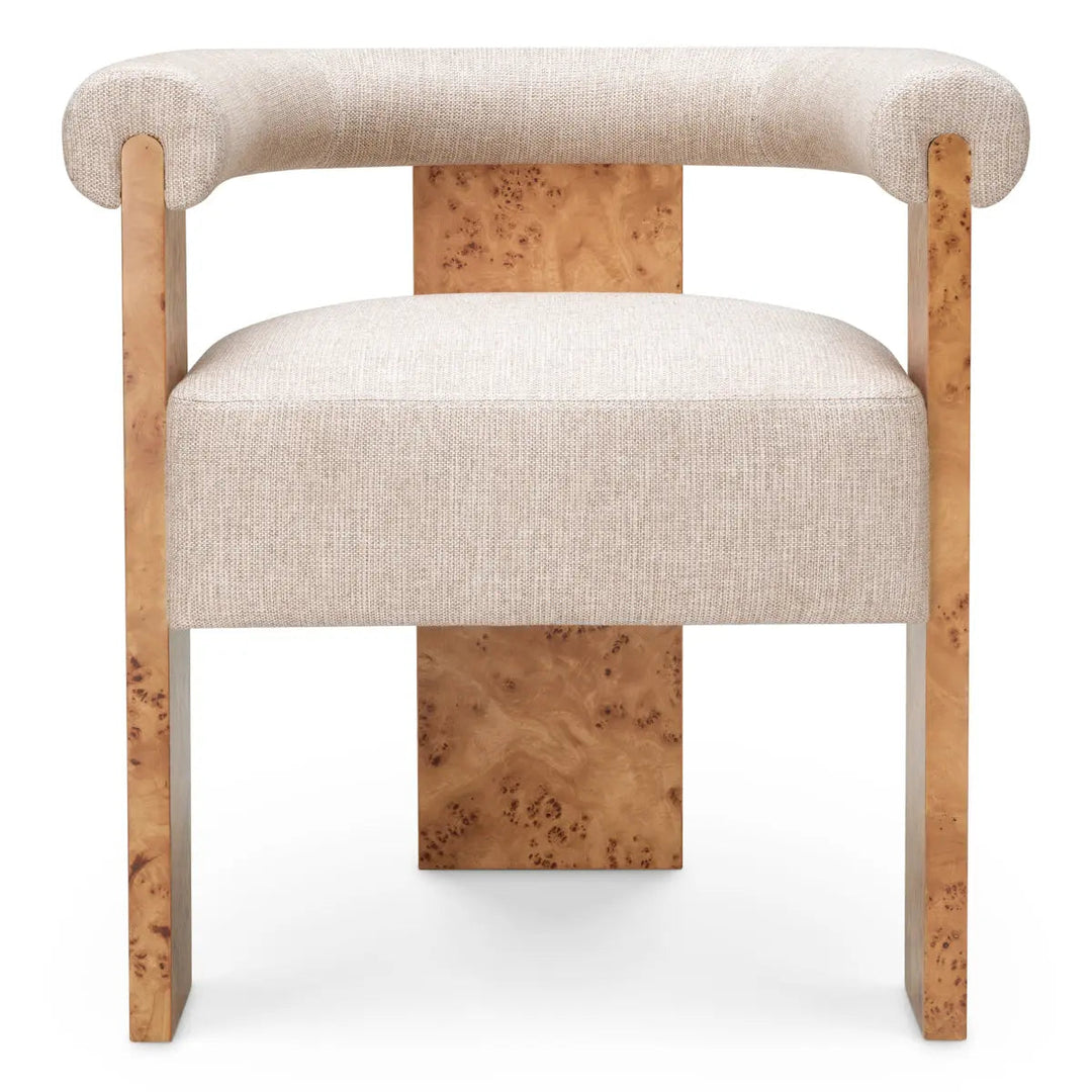 Dining Chair Percy Light Brown Mappa Burl Veneer Loki Natural - image 2