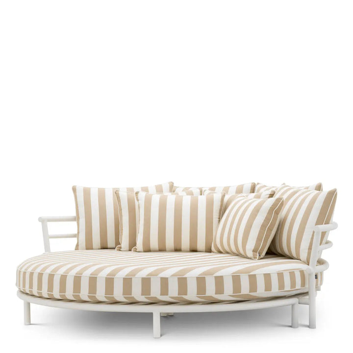 Outdoor Bed Laguno Matte White Florent Beige - image 1