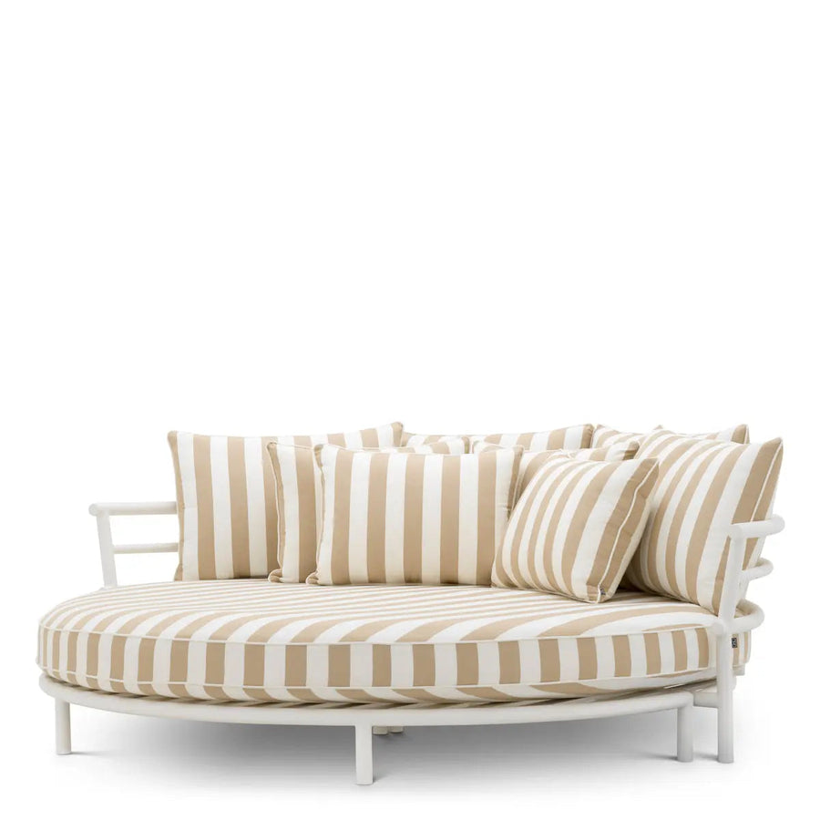 Outdoor Bed Laguno Matte White Florent Beige - image 1