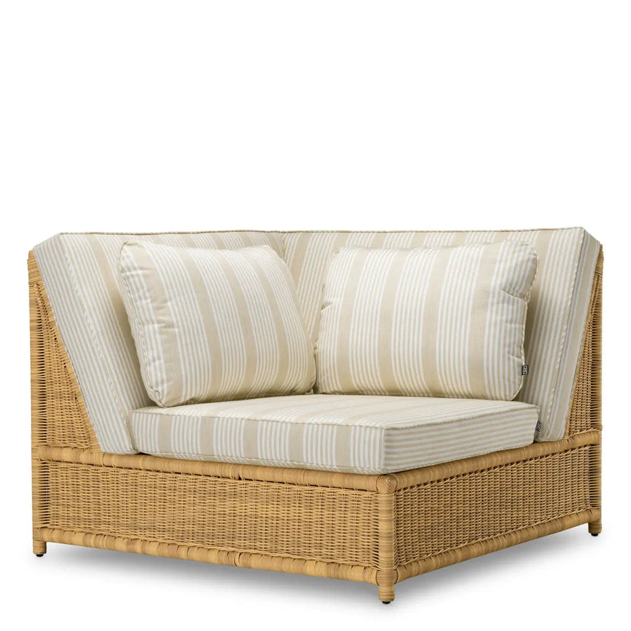 Outdoor Modular Chair Hampton Corner Faux Rattan Saville Beige - image 1