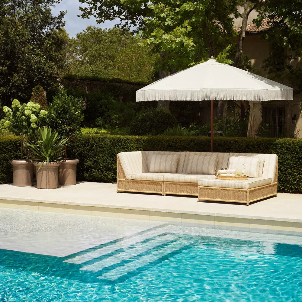 Outdoor Modular Chair Hampton Corner Faux Rattan Saville Beige - image 2