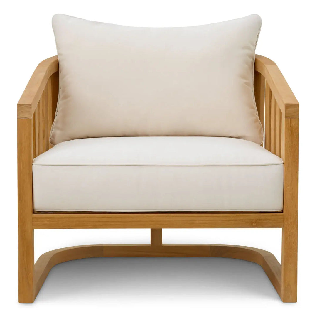 Outdoor Chair Aruba Natural Teak Incl Sunbrella Canvas Cushions - image 3