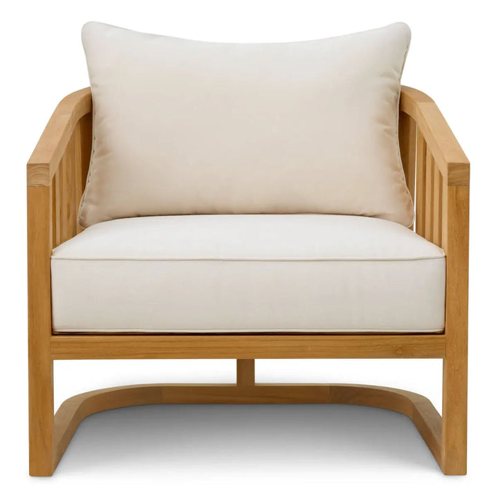 Outdoor Chair Aruba Natural Teak Incl Sunbrella Canvas Cushions - image 3