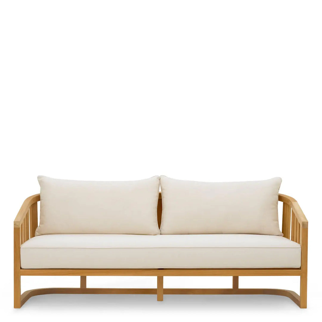 Outdoor Sofa Aruba Natural Teak Incl Sunbrella Canvas Cushions - image 3