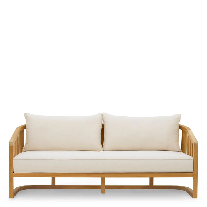 Outdoor Sofa Aruba Natural Teak Incl Sunbrella Canvas Cushions - image 3