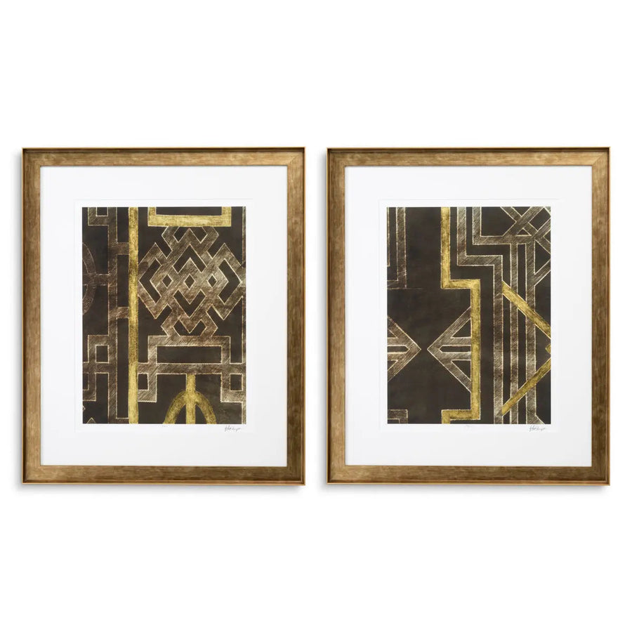 Print Trellis Pattern By Ethan Harper I Set Of 2 - image 1