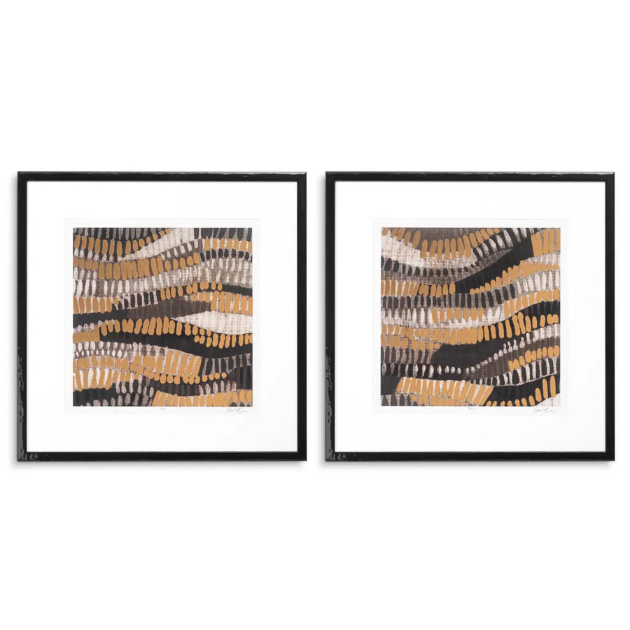 Print Metallic Undulation By June Erica Vess Set Of 2 - image 1