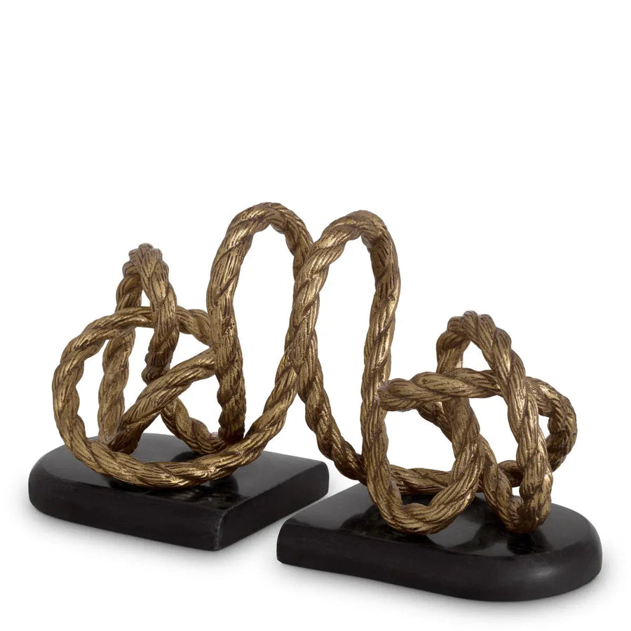 Bookend Corwyn Antique Brass Finish Set Of 2 - image 1