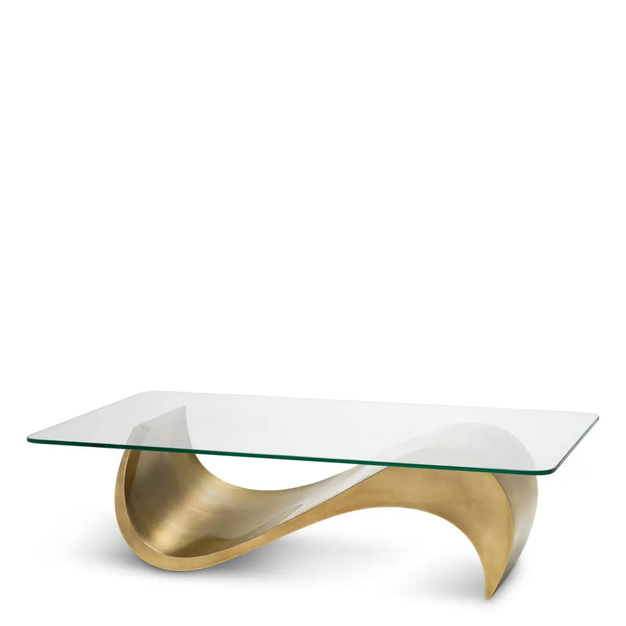 Coffee Table Chambertin Vintage Brass Finish - image 1