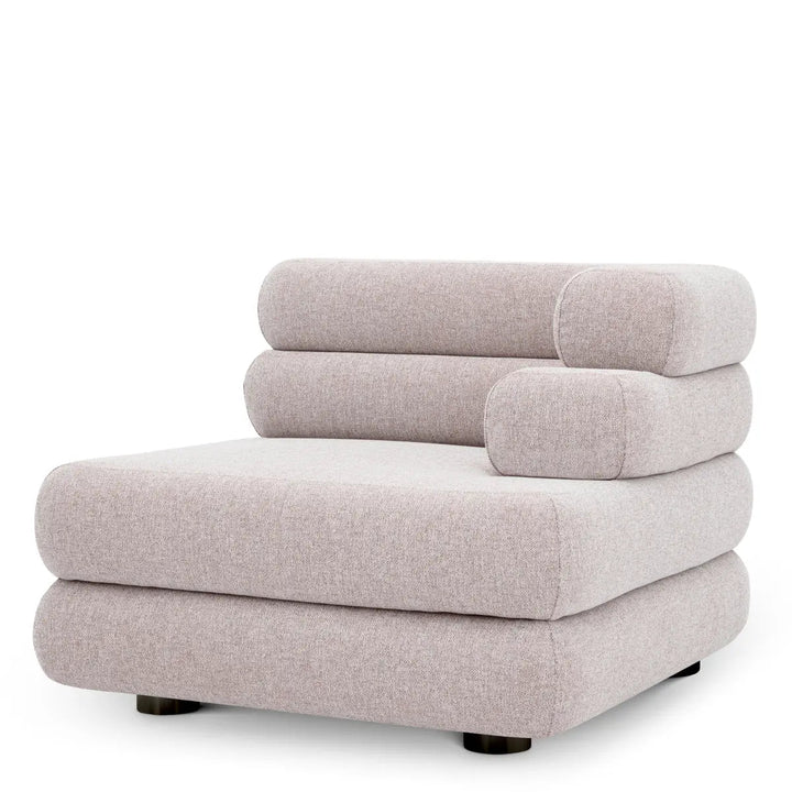 Outdoor Modular Sofa Malaga Mauritius Light Grey - Right - image 1