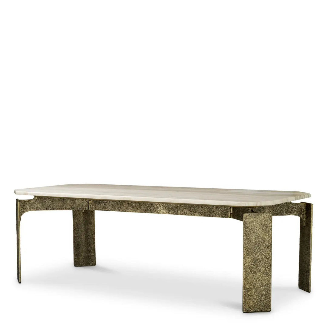 Dining Table Bodega Rectangular Antique Brass Finish - image 1
