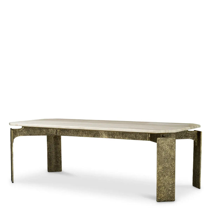Dining Table Bodega Rectangular Antique Brass Finish - image 1