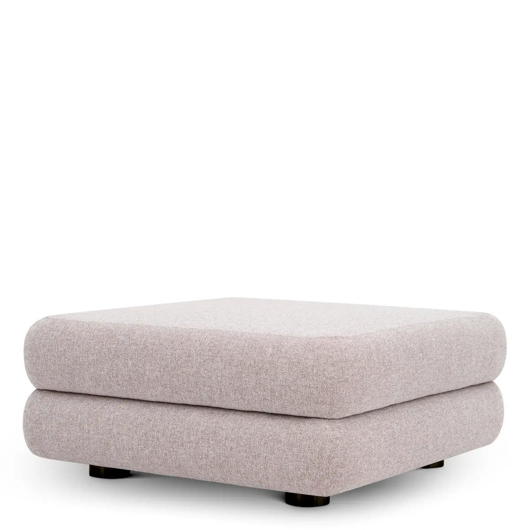 Outdoor Modular Sofa Malaga Mauritius Light Grey - Ottoman - image 1