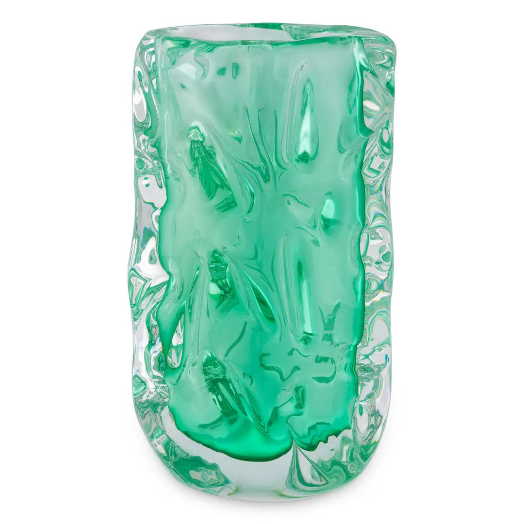 Vase Avoir Turquoise Green Glass - image 1