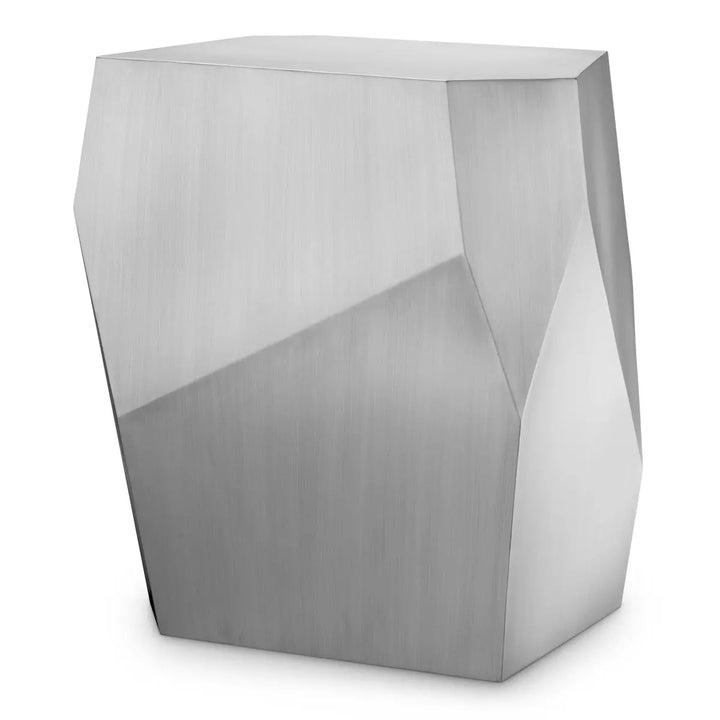Side Table Ramiro Brushed Steel Finish - image 1