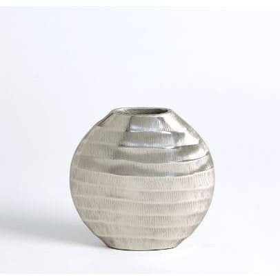 Chased Oval Vase Collection-Global Views-GVSA-7.91444-Decorative ObjectsAntique Nickel-Small-11-France and Son